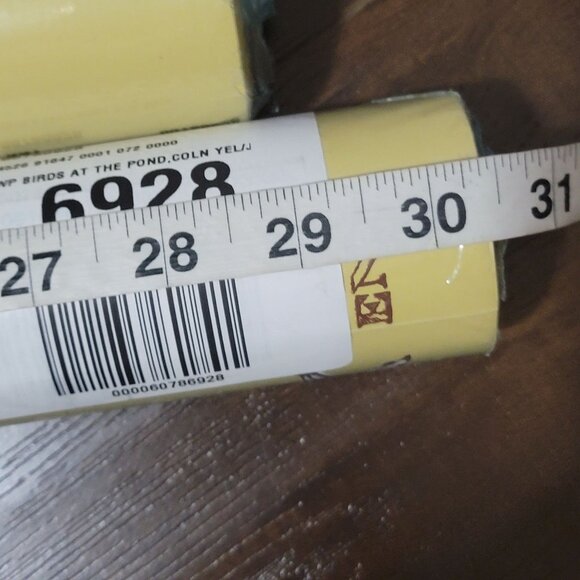 Anthropologie Nottene Birds At The Pond Yellow Wallpaper 2 Rolls Retro Modern - Picture 7 of 7